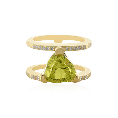 Anello in argento con Quarzo Limone