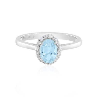 Anello in argento con Topazio Blu Cielo