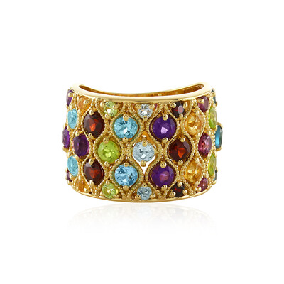 Anello in argento con Topazio Blu Svizzero