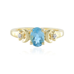 Anello in argento con Topazio Blu Svizzero