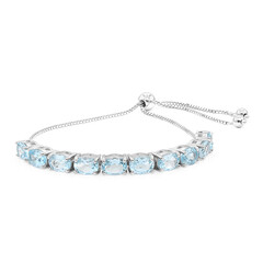 Bracciale in argento con Topazio Blu Cielo