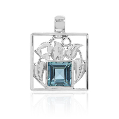 Ciondolo in argento con Topazio Blu Londra (VIENNA 1903)