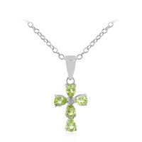 Collana in argento con Peridoto della Birmania