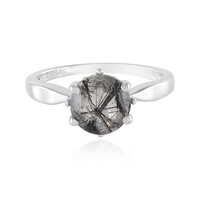 Anello in argento con Quarzo Rutilato Nero