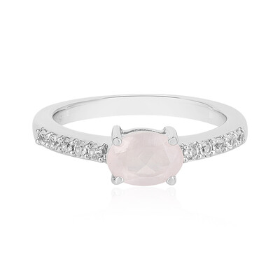 Anello in argento con Quarzo Rosa