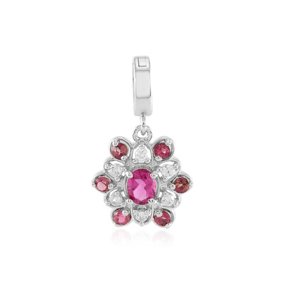 Ciondolo in argento con Rubellite