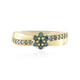 Anello in argento con Diamante Blu I2