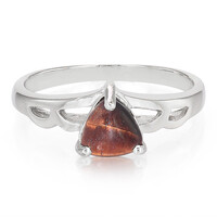 Anello in argento con Occhio di Tigre Rosso