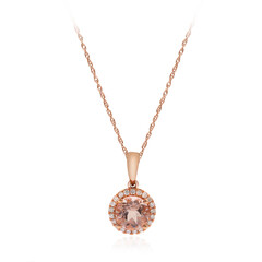 Collana in oro con Morganite AAA
