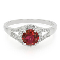Anello in argento con Topazio Ciliegia