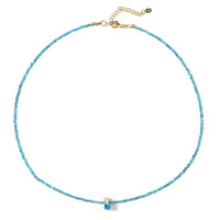 Collana in argento con Apatite Blu Neon
