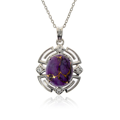 Collana in argento con Turchese Kingman Mohave Porpora