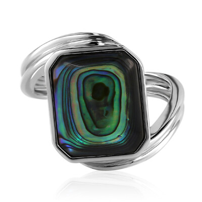 Anello in argento con Conchiglia Abalone (MONOSONO COLLECTION)