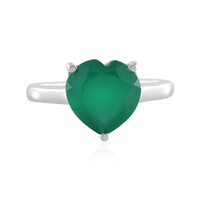 Anello in argento con Onice Verde