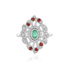 Anello in argento con Smeraldo Russo