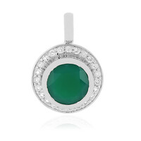 Ciondolo in argento con Onice Verde
