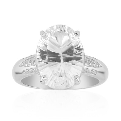 Anello in argento con Topazio Bianco