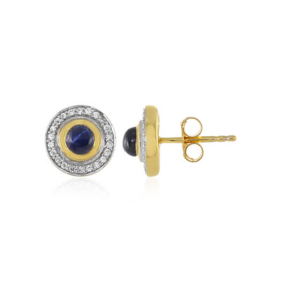 Orecchini in argento con Zaffiro Stellato Blu