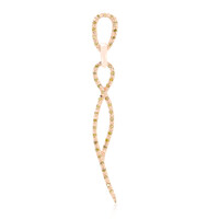 Ciondolo placcato in oro con Diamante Fancy