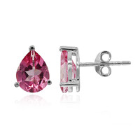 Orecchini in argento con Topazio Mistico Flamingo