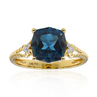 Anello in oro con Topazio Blu Londra (CIRARI)