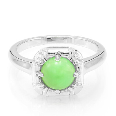 Anello in argento con Crisoprasio Imperiale