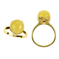 Anello in argento con Ambra Baltica