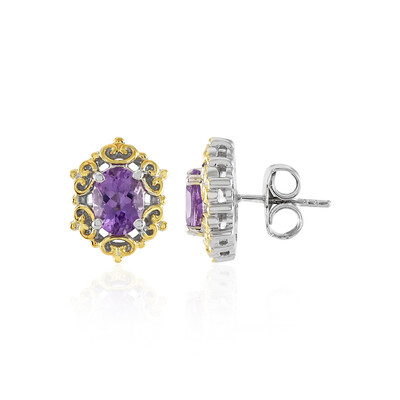 Orecchini in argento con Ametista Rose de France (Dallas Prince Designs)