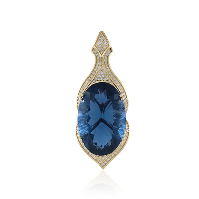 Ciondolo in oro con Fluorite Cangiante (de Melo)
