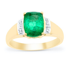 Anello in oro con Smeraldo Zambia AAA (AMAYANI)