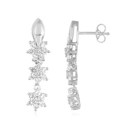 Orecchini in argento con Topazio Bianco