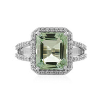 Anello in argento con Ametista Verde