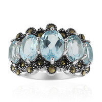 Anello in argento con Topazio Blu Cielo