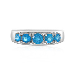 Anello in argento con Apatite Blu Neon
