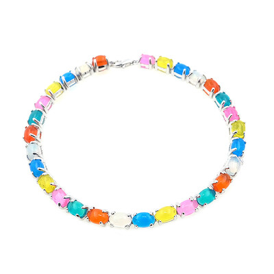 Bracciale in argento con Opale Arancione d'Etiopia