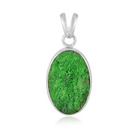 Ciondolo in argento con Uvarovite (Bali Barong)