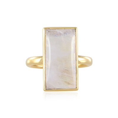 Anello in argento con Pietra di Luna Arcobaleno