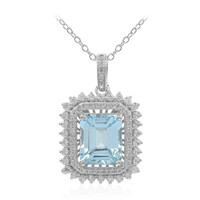 Collana in argento con Topazio Blu Cielo