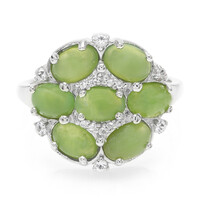 Anello in argento con Crisoprasio Imperiale