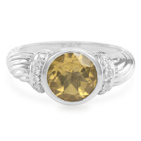 Anello in argento con Quarzo Champagne