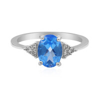 Anello in argento con Topazio Blu Indaco