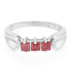 Anello in argento con Rubino Malawi