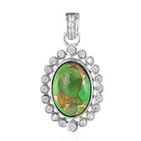 Ciondolo in argento con Turchese Kingman Mohave Verde