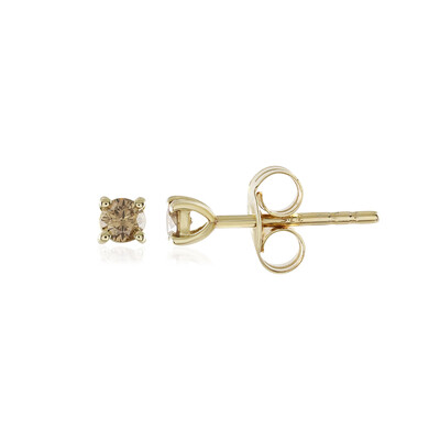 Orecchini in oro con Diamante Champagne I2