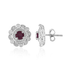 Orecchini in argento con Rodolite
