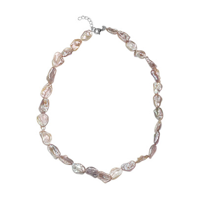Collana in argento con Perla Keshi (TPC)