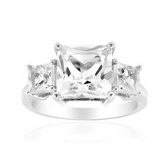 Anello in argento con Topazio Bianco