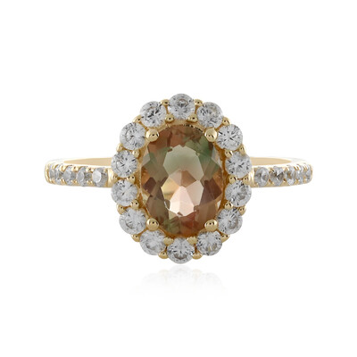 Anello in oro con Pietra del Sole dell'Oregon