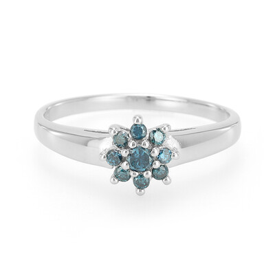 Anello placcato in platino con Diamante Fancy
