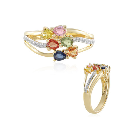 Anello in argento con Zaffiro Rosa